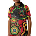 Panthers NAIDOC Week 2026 Personalised Kid Polo Shirt 50 Years of Deadly Aboriginal Art Black