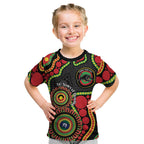 Panthers NAIDOC Week 2026 Personalised Kid T Shirt 50 Years of Deadly Aboriginal Art Black