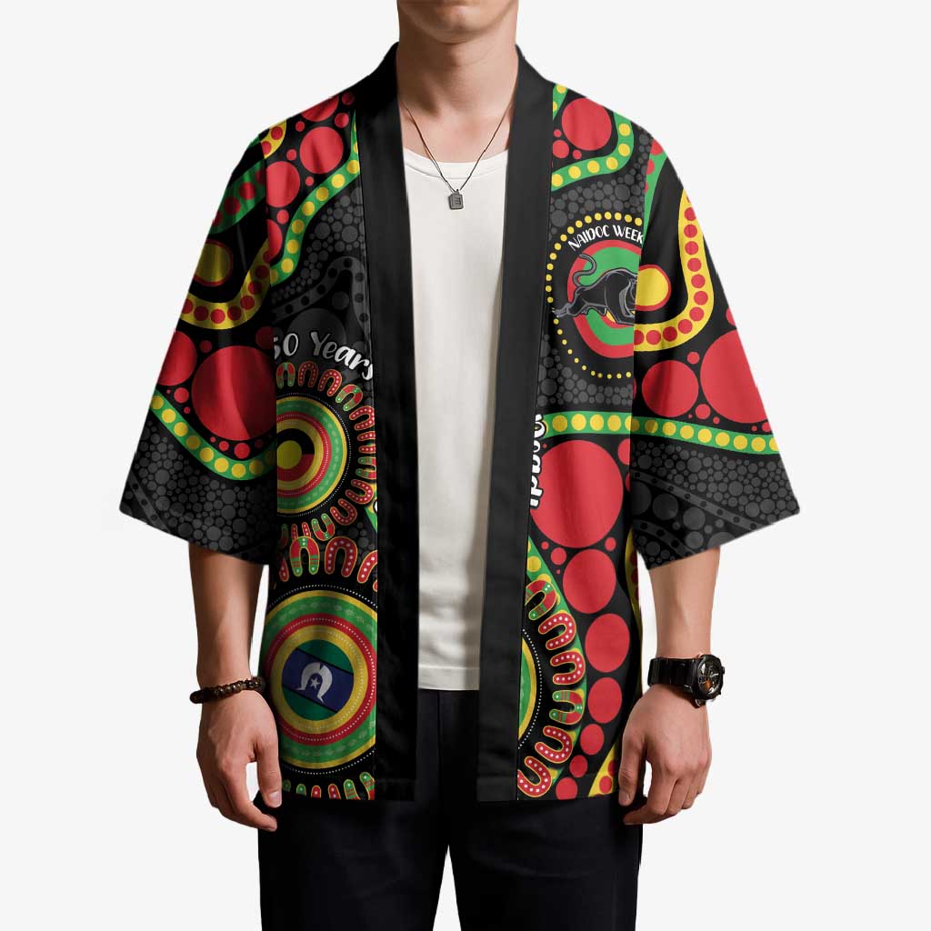 Panthers NAIDOC Week 2026 Personalised Kimono 50 Years of Deadly Aboriginal Art Black