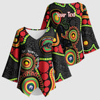 Panthers NAIDOC Week 2026 Personalised Kimono Sleeve Blouse 50 Years of Deadly Aboriginal Art Black