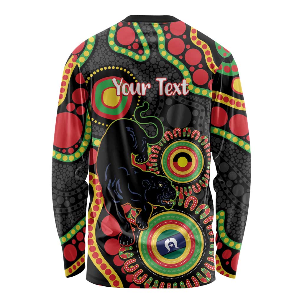 Panthers NAIDOC Week 2026 Personalised Long Sleeve Shirt 50 Years of Deadly Aboriginal Art Black