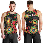 Panthers NAIDOC Week 2026 Personalised Men Tank Top 50 Years of Deadly Aboriginal Art Black