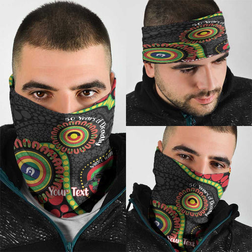 Panthers NAIDOC Week 2026 Personalised Neck Gaiter 50 Years of Deadly Aboriginal Art Black