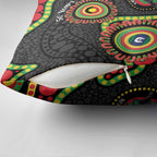 Panthers NAIDOC Week 2026 Personalised Pillow Cover 50 Years of Deadly Aboriginal Art Black