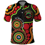 Panthers NAIDOC Week 2026 Personalised Polo Shirt 50 Years of Deadly Aboriginal Art Black