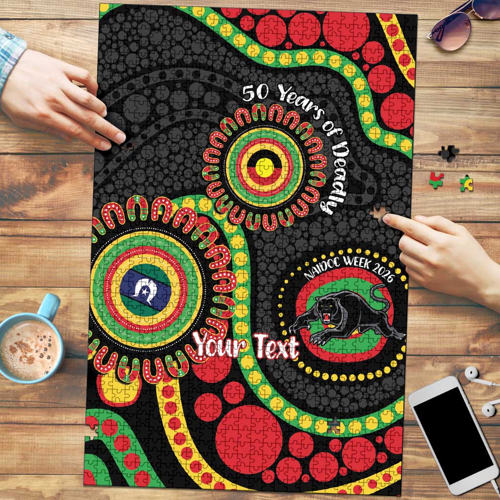 Panthers NAIDOC Week 2026 Personalised Puzzle 50 Years of Deadly Aboriginal Art Black