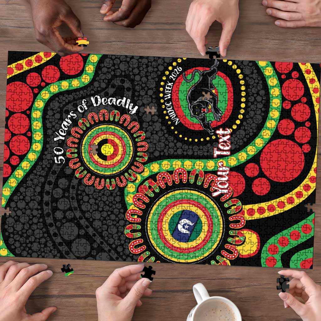 Panthers NAIDOC Week 2026 Personalised Puzzle 50 Years of Deadly Aboriginal Art Black