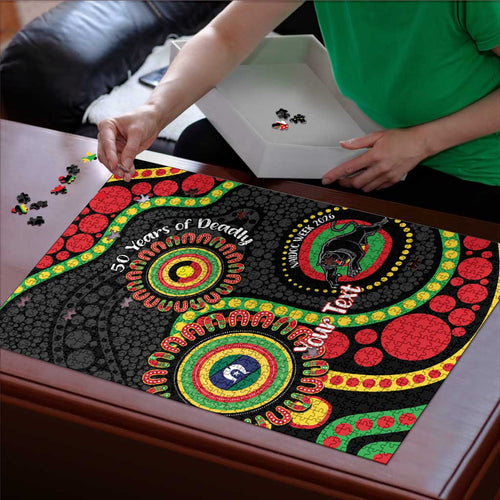 Panthers NAIDOC Week 2026 Personalised Puzzle 50 Years of Deadly Aboriginal Art Black