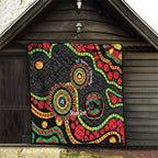 Panthers NAIDOC Week 2026 Personalised Quilt 50 Years of Deadly Aboriginal Art Black
