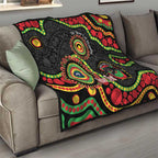 Panthers NAIDOC Week 2026 Personalised Quilt 50 Years of Deadly Aboriginal Art Black