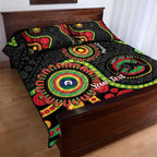 Panthers NAIDOC Week 2026 Personalised Quilt Bed Set 50 Years of Deadly Aboriginal Art Black