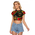 Panthers NAIDOC Week 2026 Personalised Raglan Cropped T Shirt 50 Years of Deadly Aboriginal Art Black