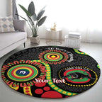 Panthers NAIDOC Week 2026 Personalised Round Carpet 50 Years of Deadly Aboriginal Art Black