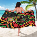 Panthers NAIDOC Week 2026 Personalised Sarong 50 Years of Deadly Aboriginal Art Black