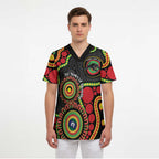 Panthers NAIDOC Week 2026 Personalised Scrub Top 50 Years of Deadly Aboriginal Art Black