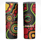 Panthers NAIDOC Week 2026 Personalised Skinny Tumbler 50 Years of Deadly Aboriginal Art Black