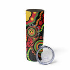 Panthers NAIDOC Week 2026 Personalised Skinny Tumbler 50 Years of Deadly Aboriginal Art Black