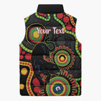 Panthers NAIDOC Week 2026 Personalised Sleeveless Puffer Jacket 50 Years of Deadly Aboriginal Art Black