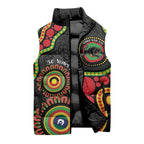 Panthers NAIDOC Week 2026 Personalised Sleeveless Puffer Jacket 50 Years of Deadly Aboriginal Art Black