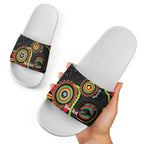 Panthers NAIDOC Week 2026 Personalised Slide Sandals 50 Years of Deadly Aboriginal Art Black