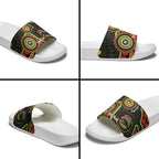 Panthers NAIDOC Week 2026 Personalised Slide Sandals 50 Years of Deadly Aboriginal Art Black