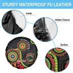 Panthers NAIDOC Week 2026 Personalised Spare Tire Cover 50 Years of Deadly Aboriginal Art Black