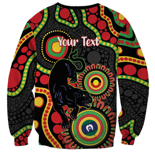 Panthers NAIDOC Week 2026 Personalised Sweatshirt 50 Years of Deadly Aboriginal Art Black
