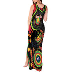 Panthers NAIDOC Week 2026 Personalised Tank Maxi Dress 50 Years of Deadly Aboriginal Art Black