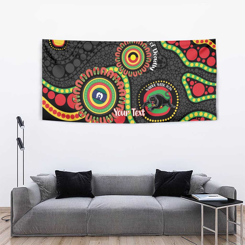 Panthers NAIDOC Week 2026 Personalised Tapestry 50 Years of Deadly Aboriginal Art Black