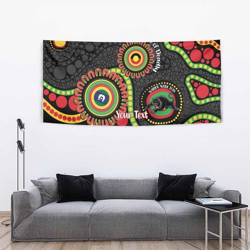 Panthers NAIDOC Week 2026 Personalised Tapestry 50 Years of Deadly Aboriginal Art Black