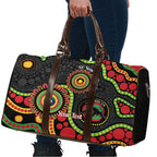 Panthers NAIDOC Week 2026 Personalised Travel Bag 50 Years of Deadly Aboriginal Art Black