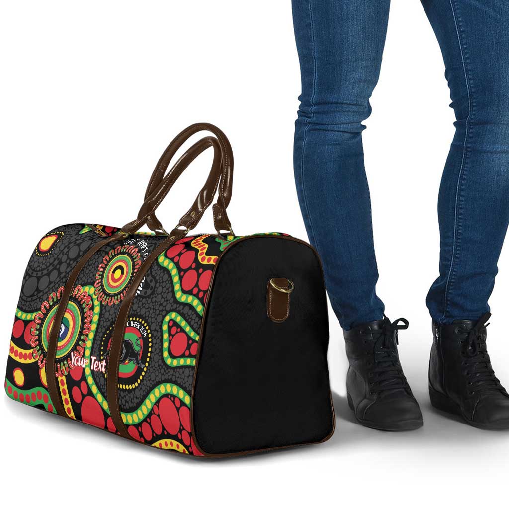 Panthers NAIDOC Week 2026 Personalised Travel Bag 50 Years of Deadly Aboriginal Art Black