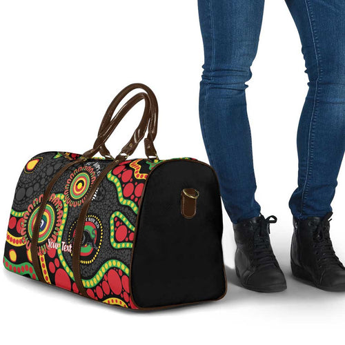 Panthers NAIDOC Week 2026 Personalised Travel Bag 50 Years of Deadly Aboriginal Art Black