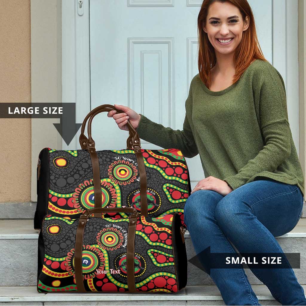 Panthers NAIDOC Week 2026 Personalised Travel Bag 50 Years of Deadly Aboriginal Art Black