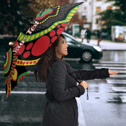 Panthers NAIDOC Week 2026 Personalised Umbrella 50 Years of Deadly Aboriginal Art Black