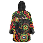 Panthers NAIDOC Week 2026 Personalised Wearable Blanket Hoodie 50 Years of Deadly Aboriginal Art Black