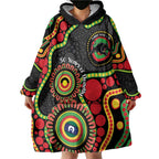 Panthers NAIDOC Week 2026 Personalised Wearable Blanket Hoodie 50 Years of Deadly Aboriginal Art Black