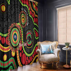 Panthers NAIDOC Week 2026 Personalised Window Curtain 50 Years of Deadly Aboriginal Art Black