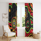 Panthers NAIDOC Week 2026 Personalised Window Curtain 50 Years of Deadly Aboriginal Art Black