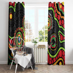Panthers NAIDOC Week 2026 Personalised Window Curtain 50 Years of Deadly Aboriginal Art Black