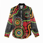 Panthers NAIDOC Week 2026 Personalised Women Casual Shirt 50 Years of Deadly Aboriginal Art Black