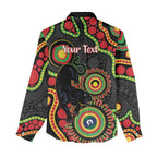 Panthers NAIDOC Week 2026 Personalised Women Casual Shirt 50 Years of Deadly Aboriginal Art Black