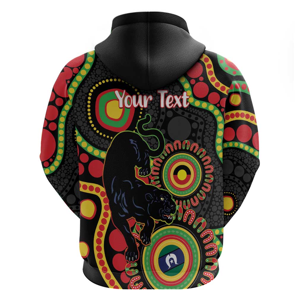 Panthers NAIDOC Week 2026 Personalised Zip Hoodie 50 Years of Deadly Aboriginal Art Black