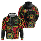 Panthers NAIDOC Week 2026 Personalised Zip Hoodie 50 Years of Deadly Aboriginal Art Black