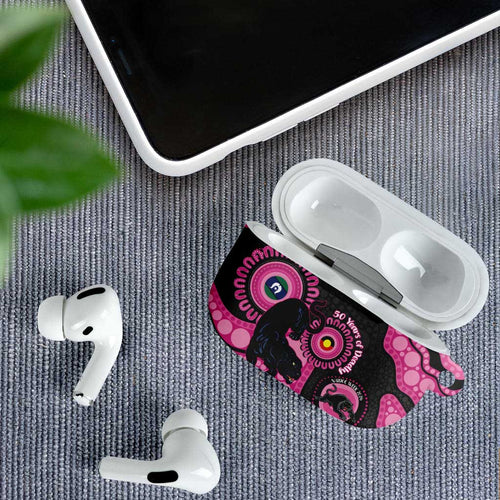 Panthers NAIDOC Week 2026 Personalised AirPods Case 50 Years of Deadly Aboriginal Art Pink