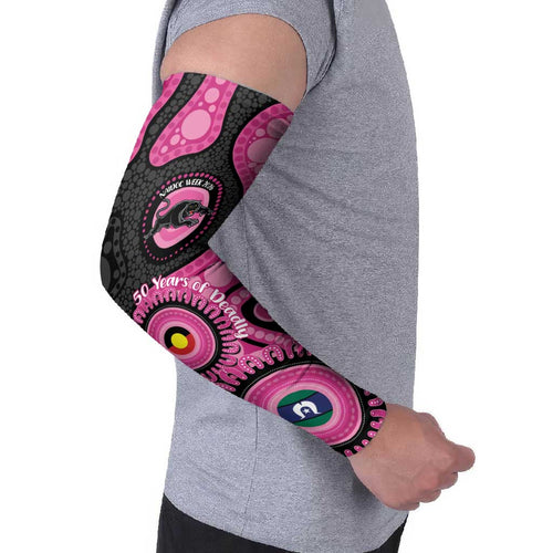 Panthers NAIDOC Week 2026 Personalised Arm Sleeves 50 Years of Deadly Aboriginal Art Pink
