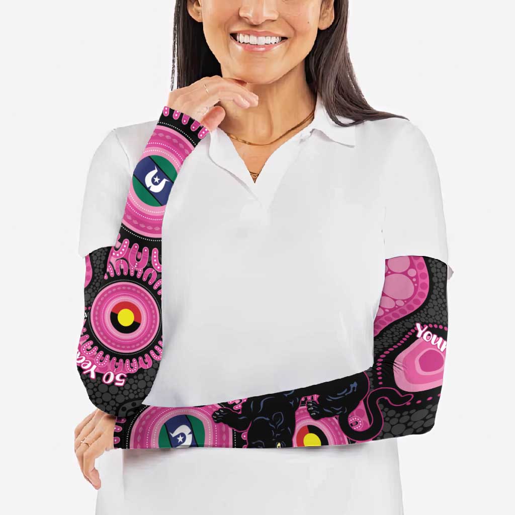Panthers NAIDOC Week 2026 Personalised Arm Sleeves 50 Years of Deadly Aboriginal Art Pink