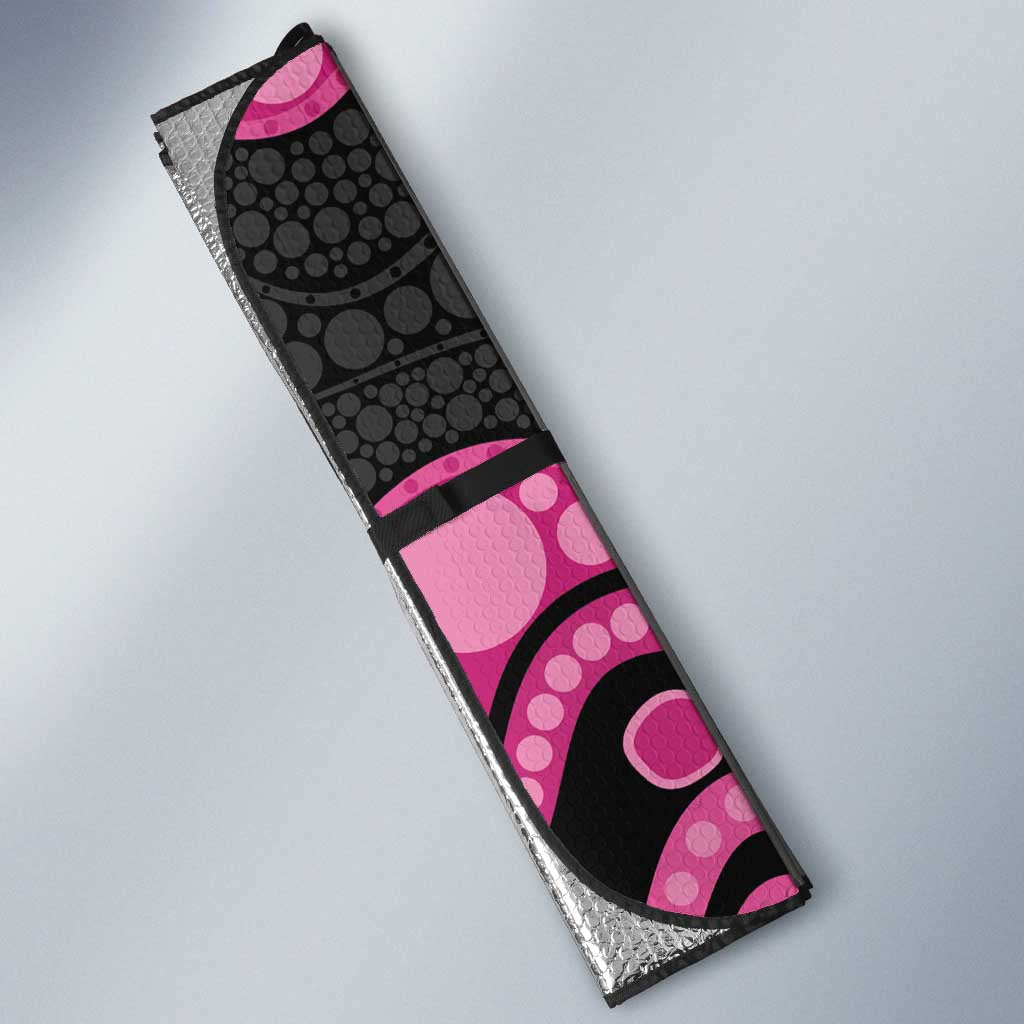 Panthers NAIDOC Week 2026 Personalised Auto Sun Shade 50 Years of Deadly Aboriginal Art Pink