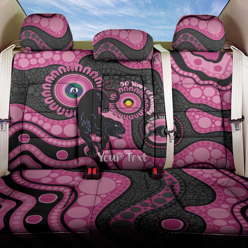 Panthers NAIDOC Week 2026 Personalised Back Car Seat Cover 50 Years of Deadly Aboriginal Art Pink
