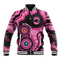 Panthers NAIDOC Week 2026 Personalised Baseball Jacket 50 Years of Deadly Aboriginal Art Pink